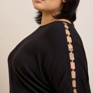 Torrid Super Soft O-Ring Sleeve Dolman Top